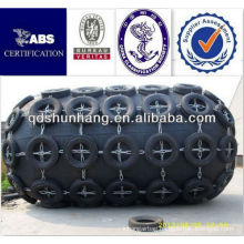 floating with chain and aircraft-tyre net pneumatic ship side fender